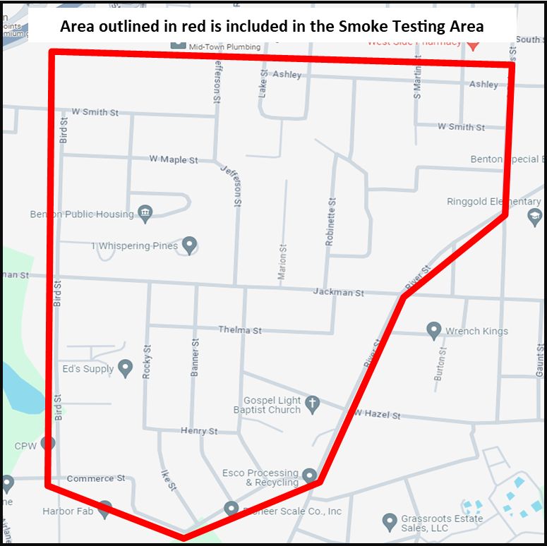Benton Utilities: Benton Utilities to Conduct Smoke Testing July 16, 2024 through July 26, 2024