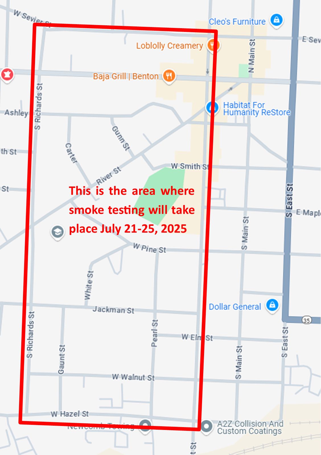Benton Utilities: Benton Utilities to Conduct Smoke Testing July 21-25, 2025