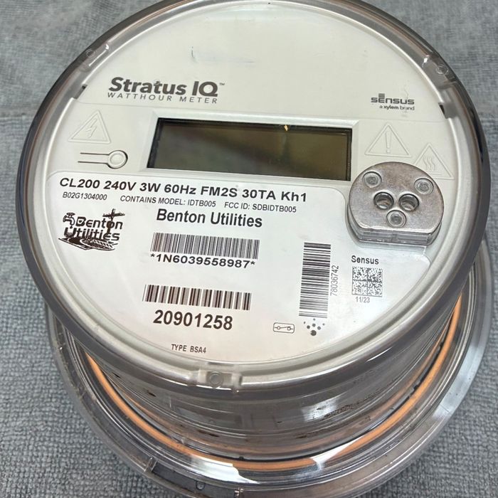 Digital electric meter used by Benton Utilities customers in Benton, AR